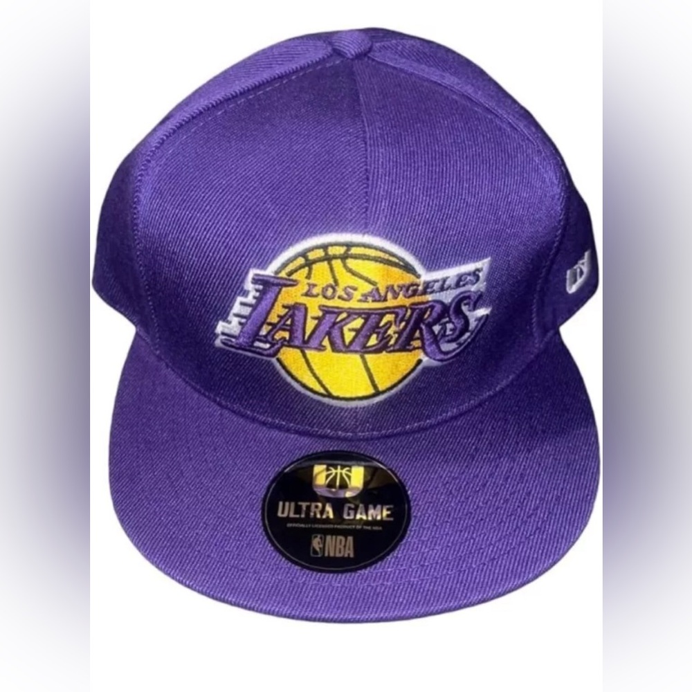 Los Angeles Lakers Cap Mens ULTRA GAME Snapback NBA Purple OSFM Official Hat NWT
